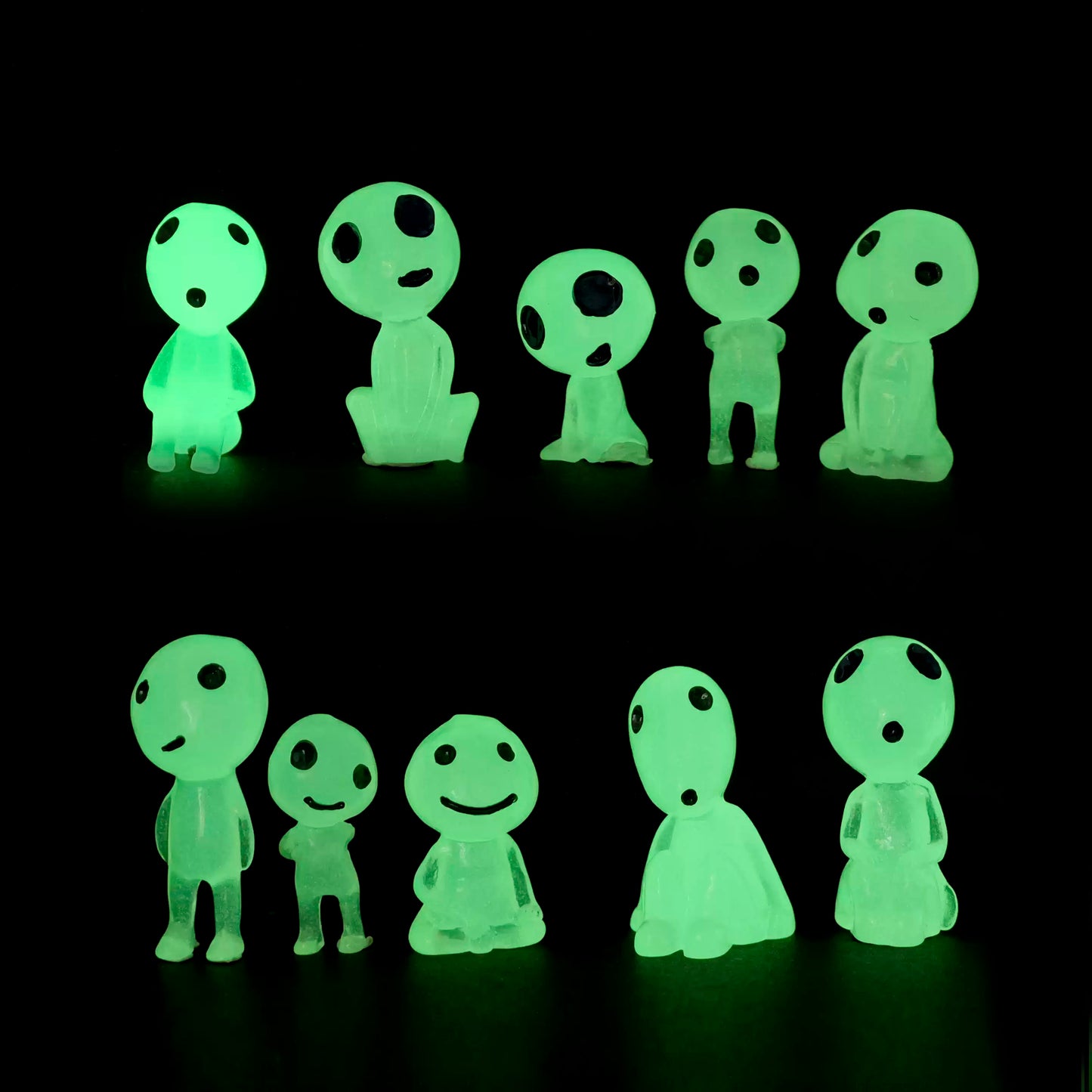 Blue and green luminous elf ghost