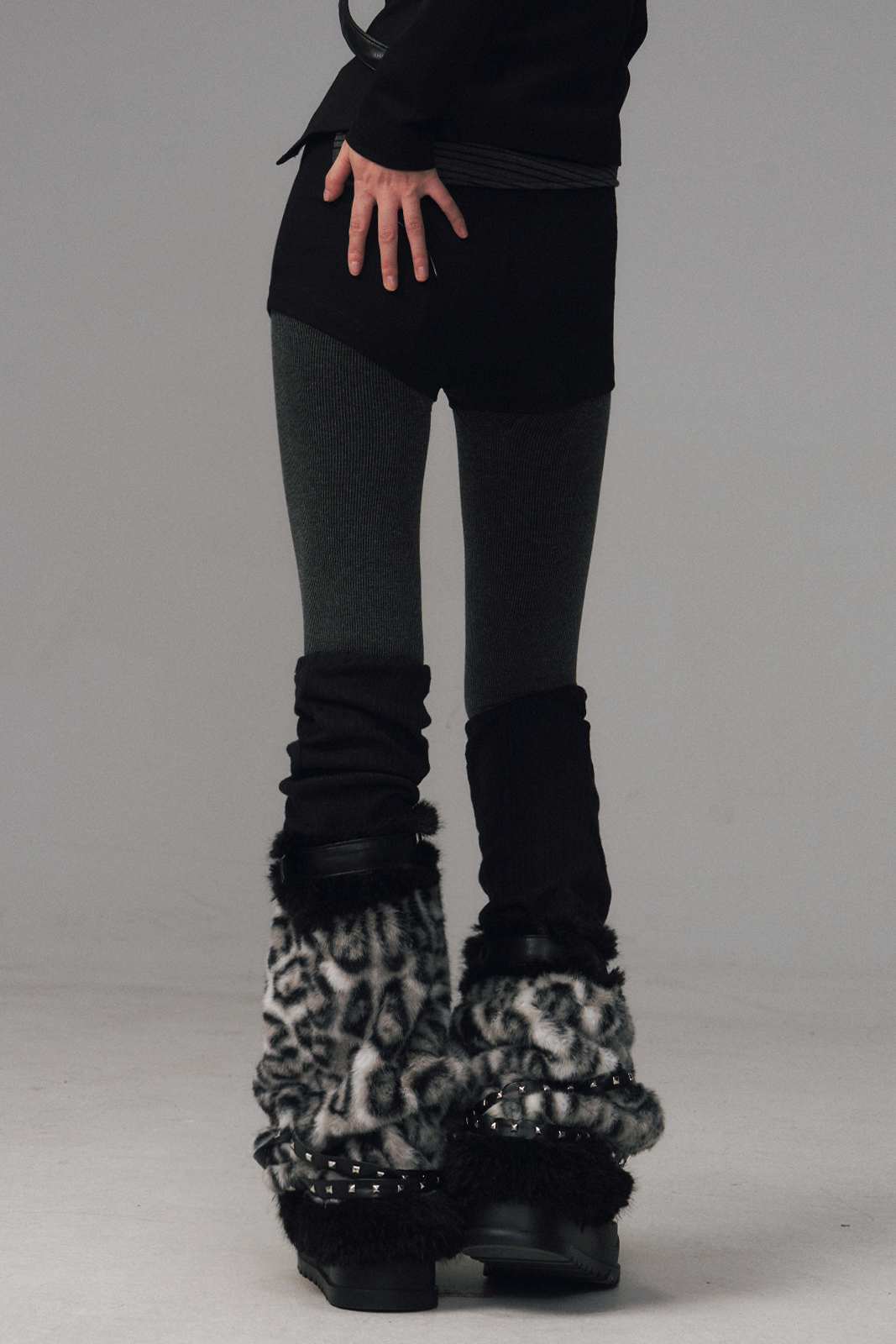 Garden Gray Fleece Tights