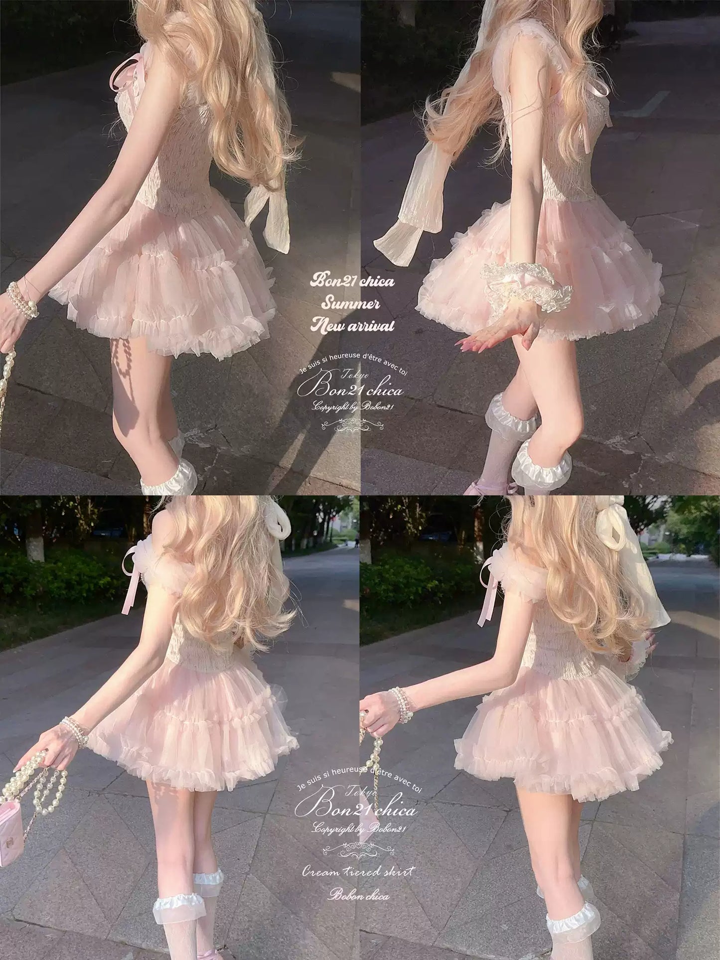 Palace Ribbon Cake Mesh Dress