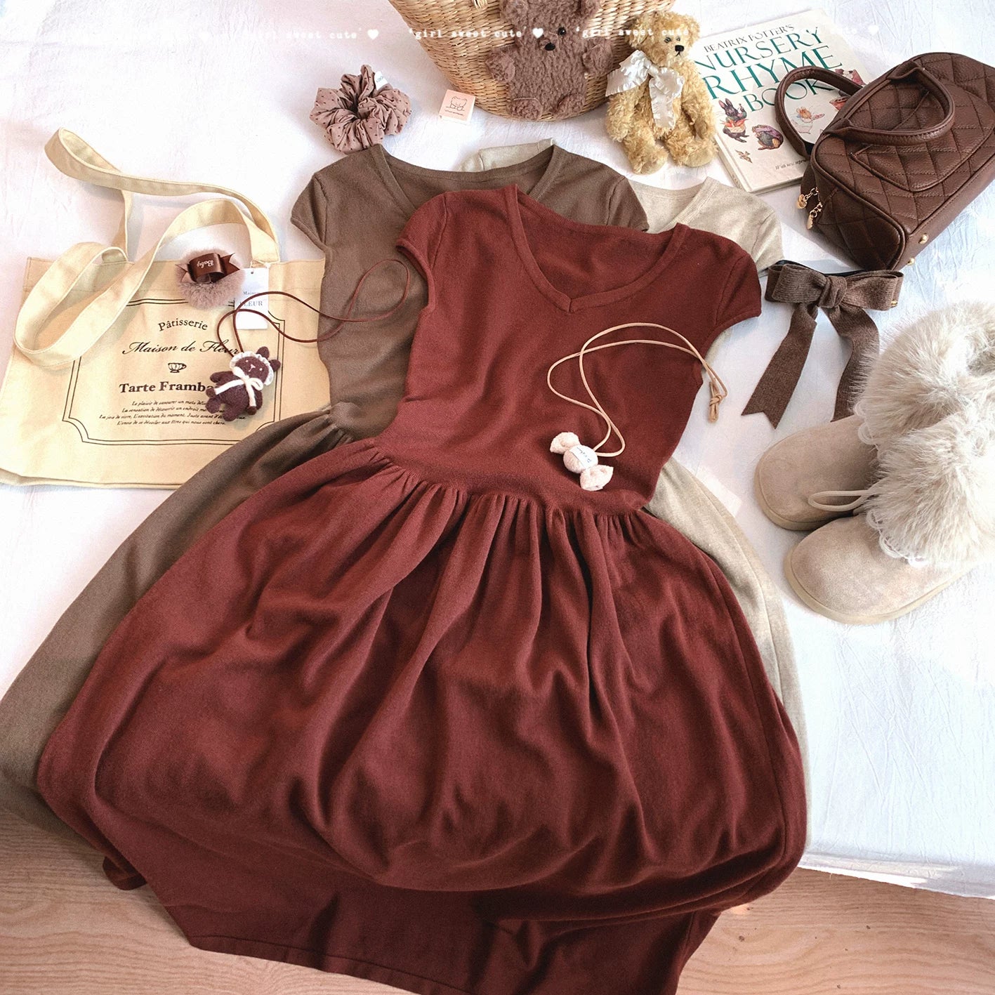Final Clearance Elegant Slim-Fit Minimalist Layering Longline Sleeveless Knit Waist-Defining Dress