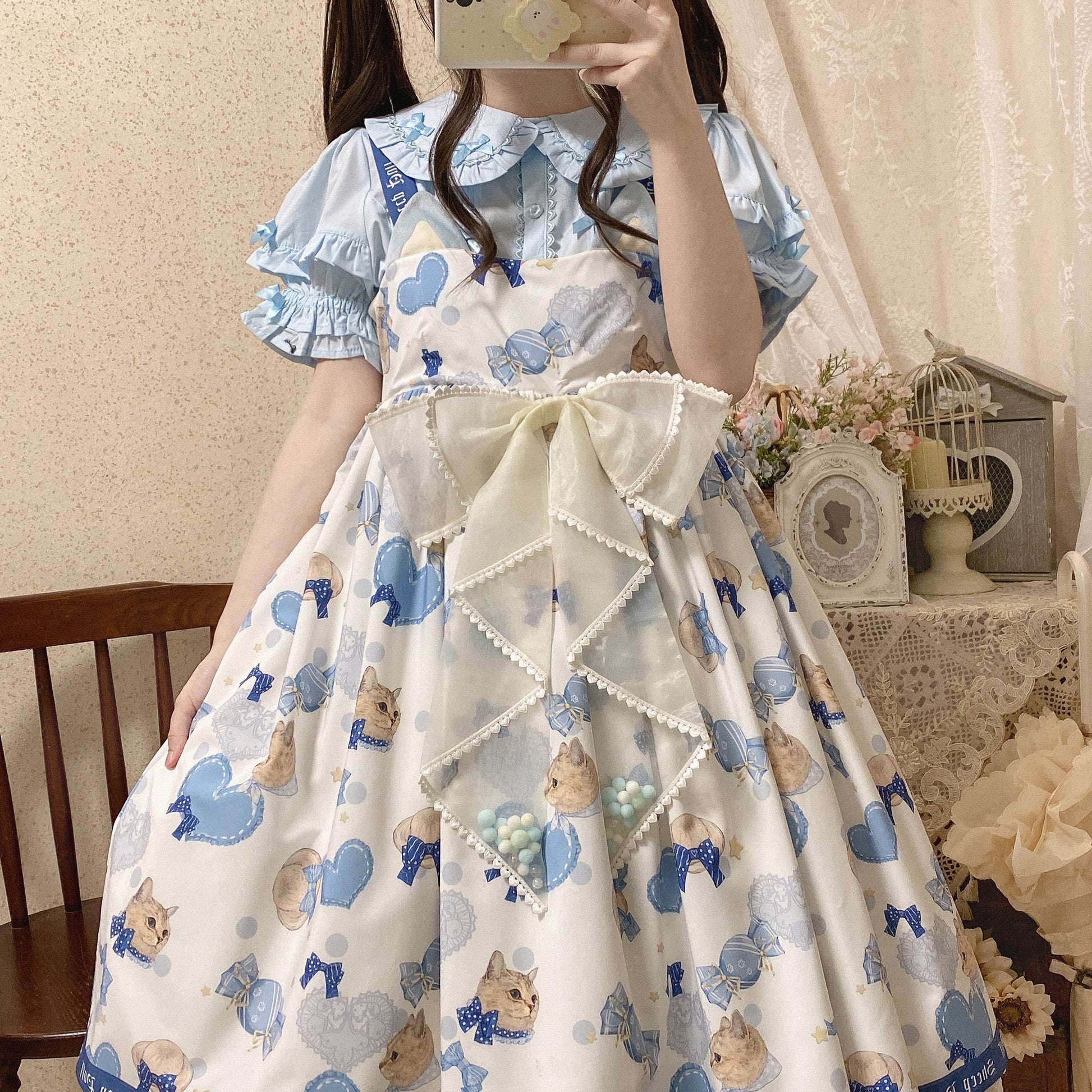 Kawaii Lolita Shirt Soft Girl Short-sleeved
