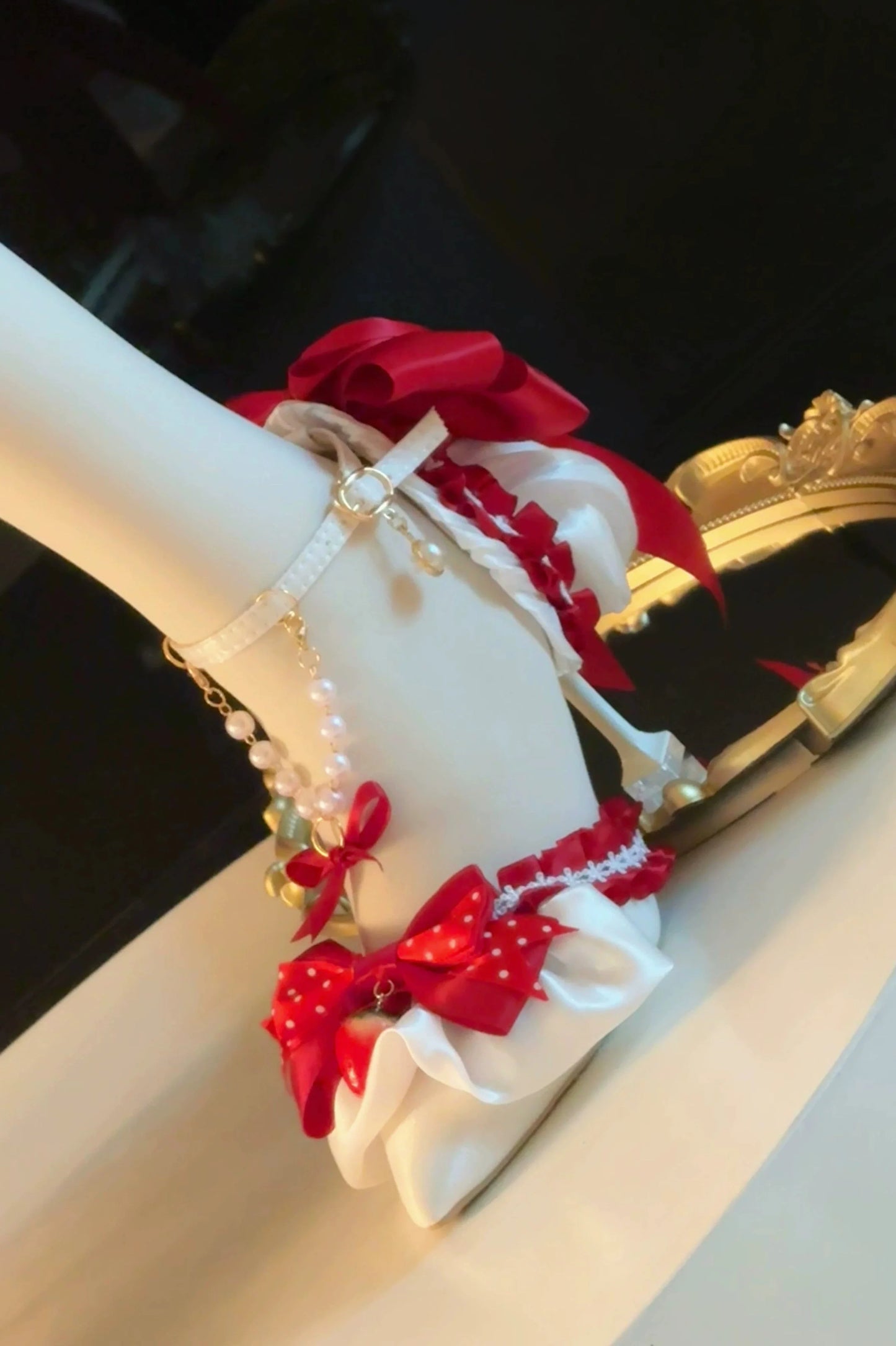 Retro Antique Cherry Sweet Lolita Dress + Jumper Skirt