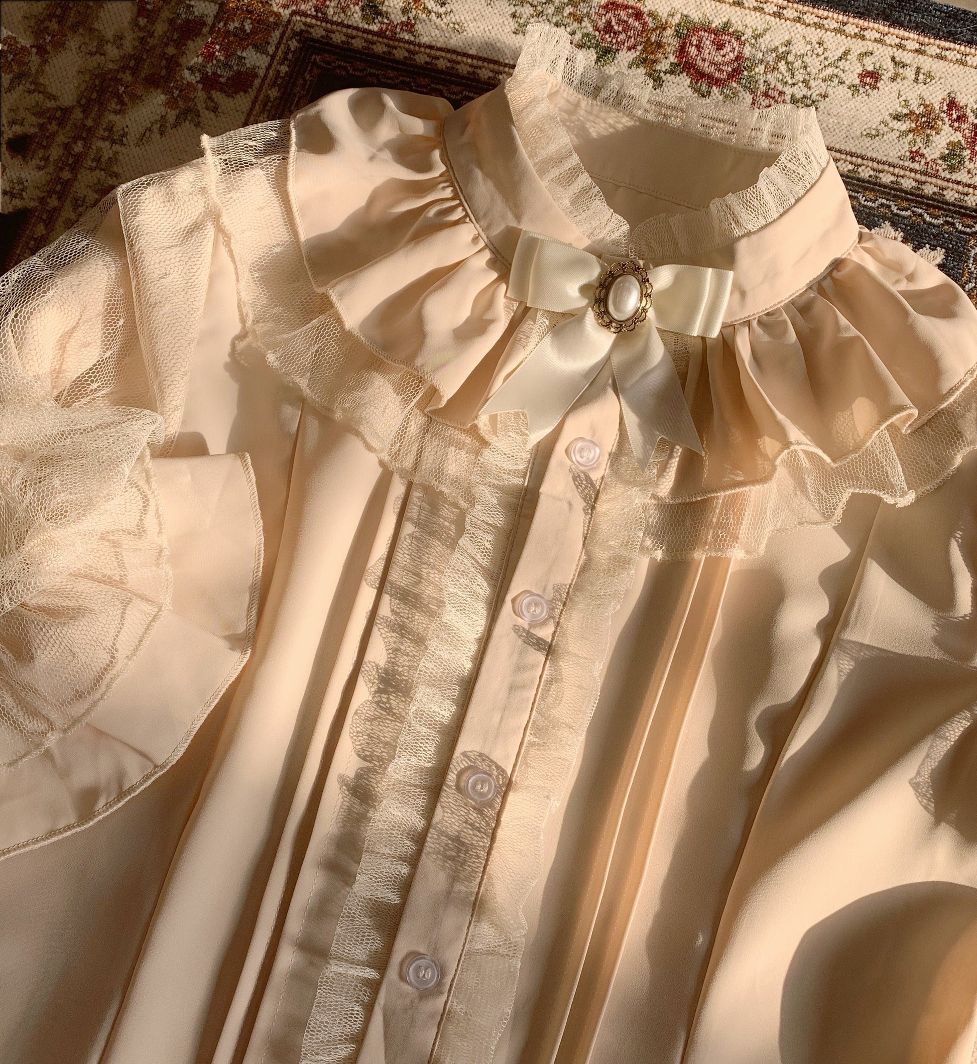 Dim Moonlight~Classic Lolita Chiffon Yarn Inner Blouse