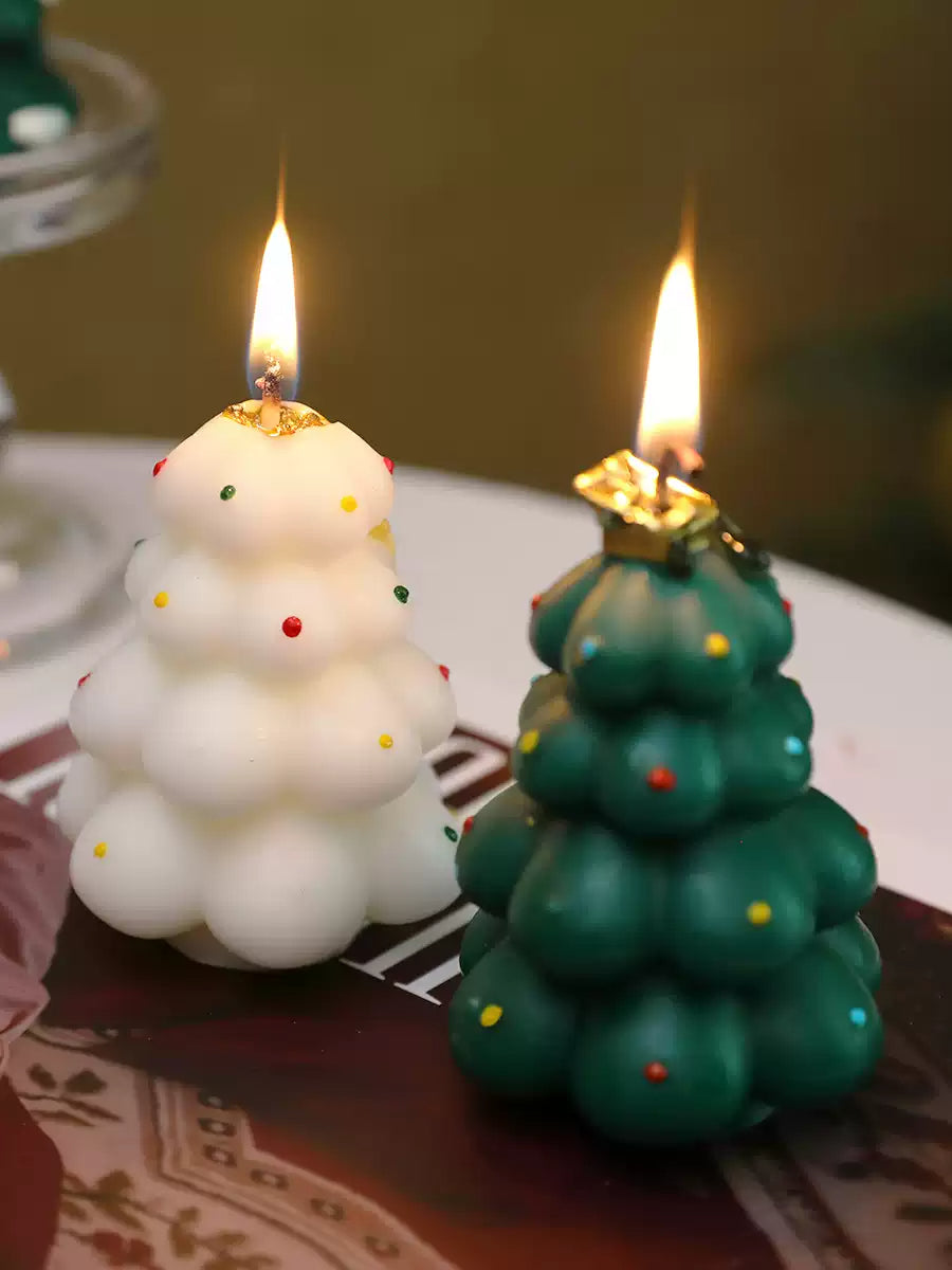 Christmas tree scented candle