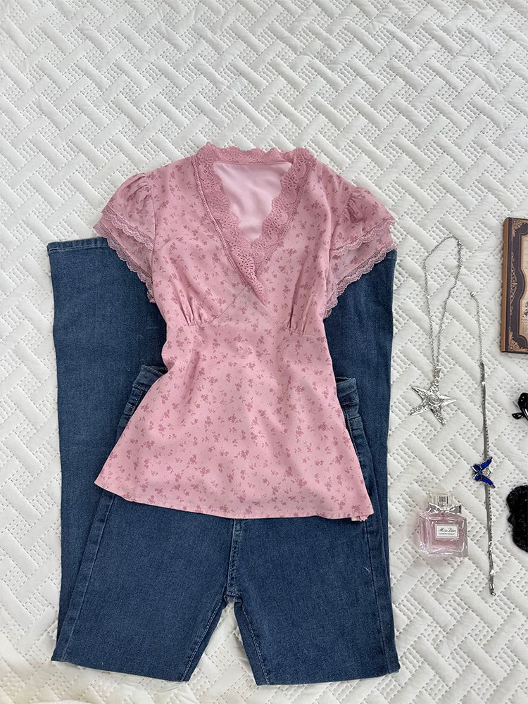 New Year Cake You You Original Vintage Pure Lust Style Pink Short-Sleeve T-Shirt—Chic, Unique, and Super Pretty