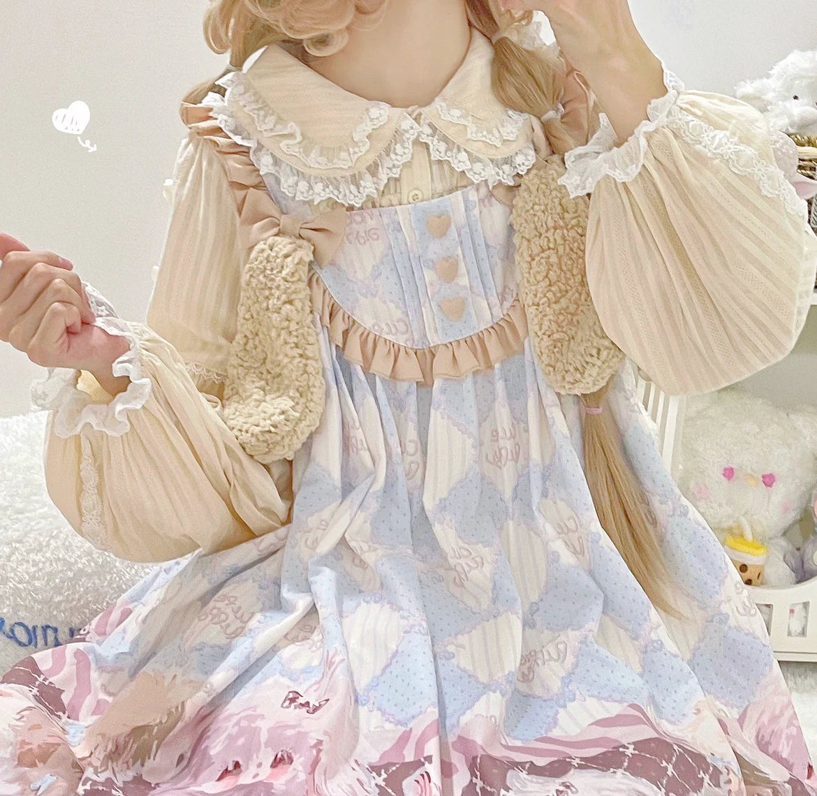 Sweet Lolita Shirt Doll Collar Blouse High-waisted