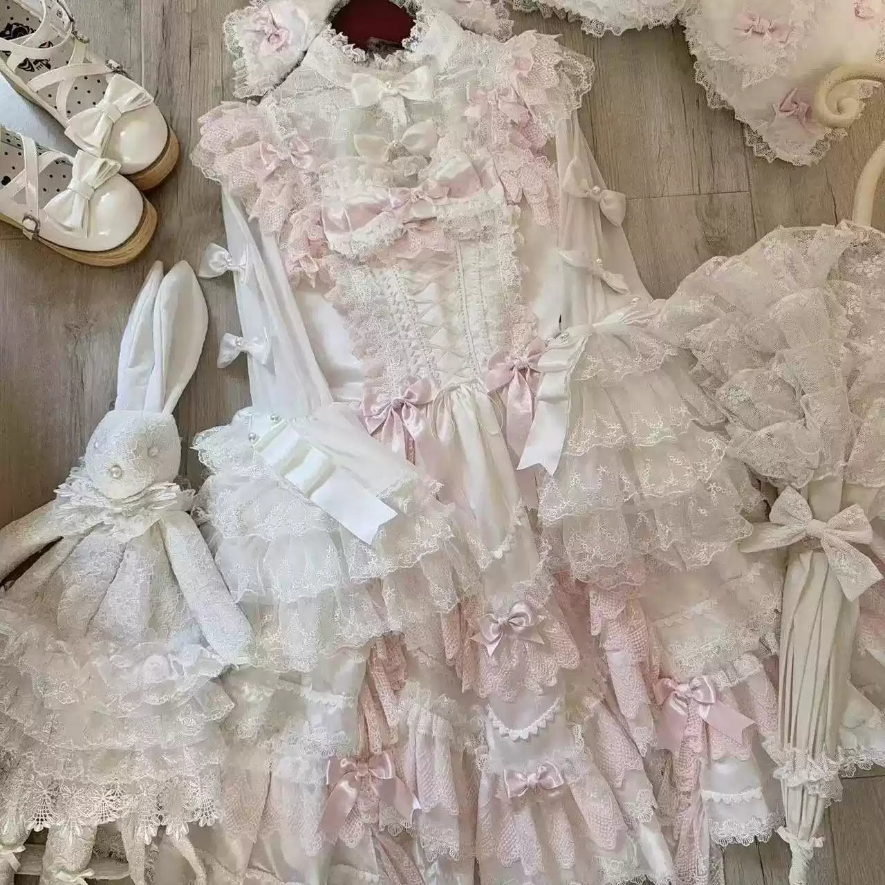 Marshmallow Princess Lolita Mesh Lace Dress