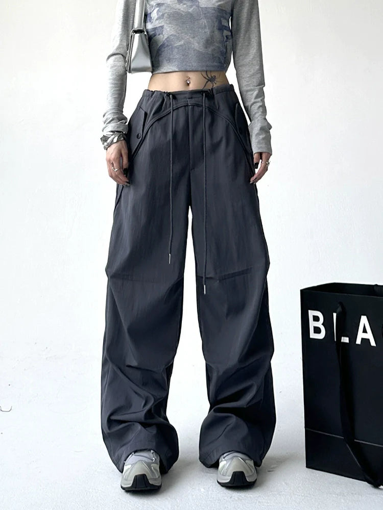 Utility Pocket Wide-Leg Trousers