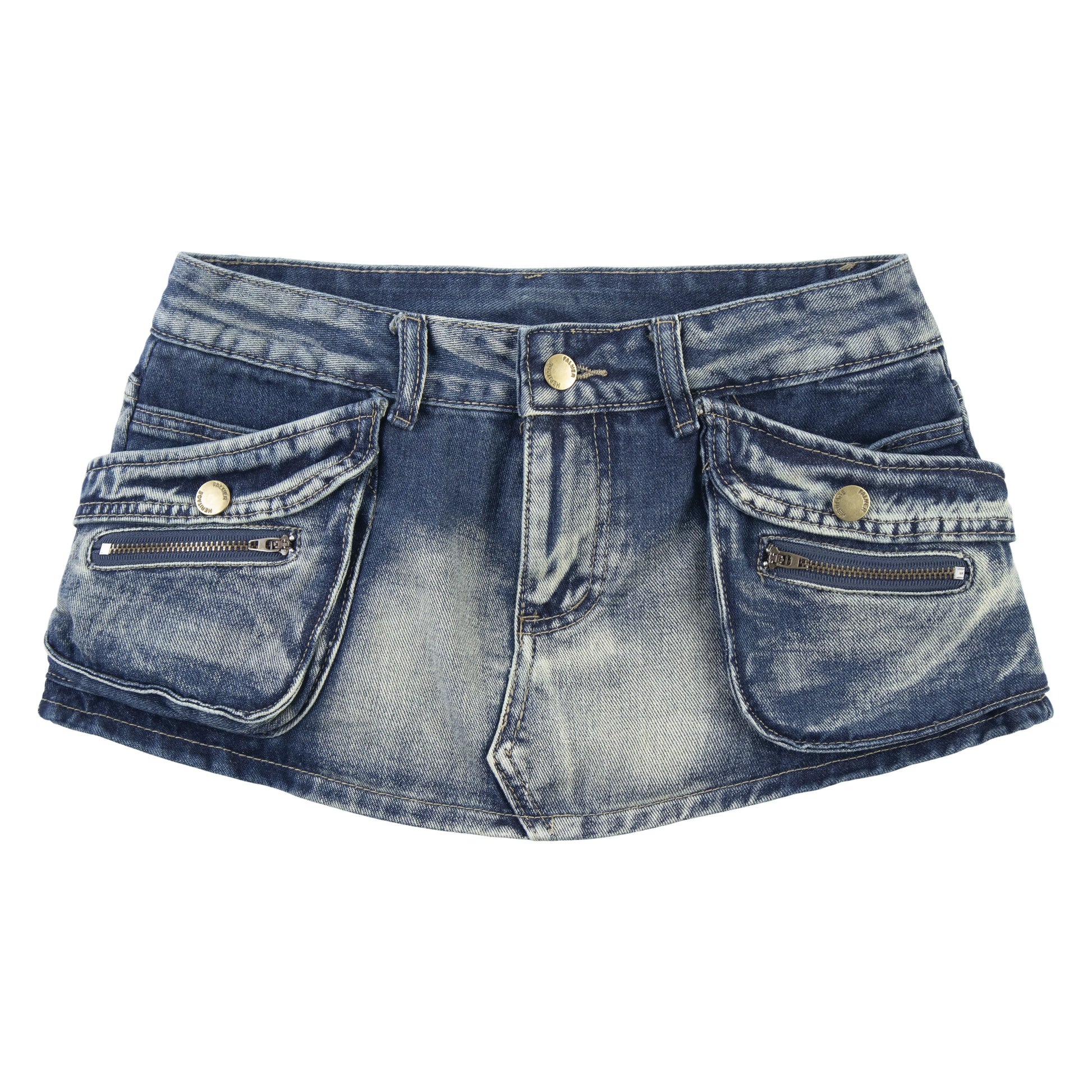 Blue Ghost Park Languid Park Vintage Distressed Denim Mini Skirt for Women Summer Sexy Bodycon Skirt