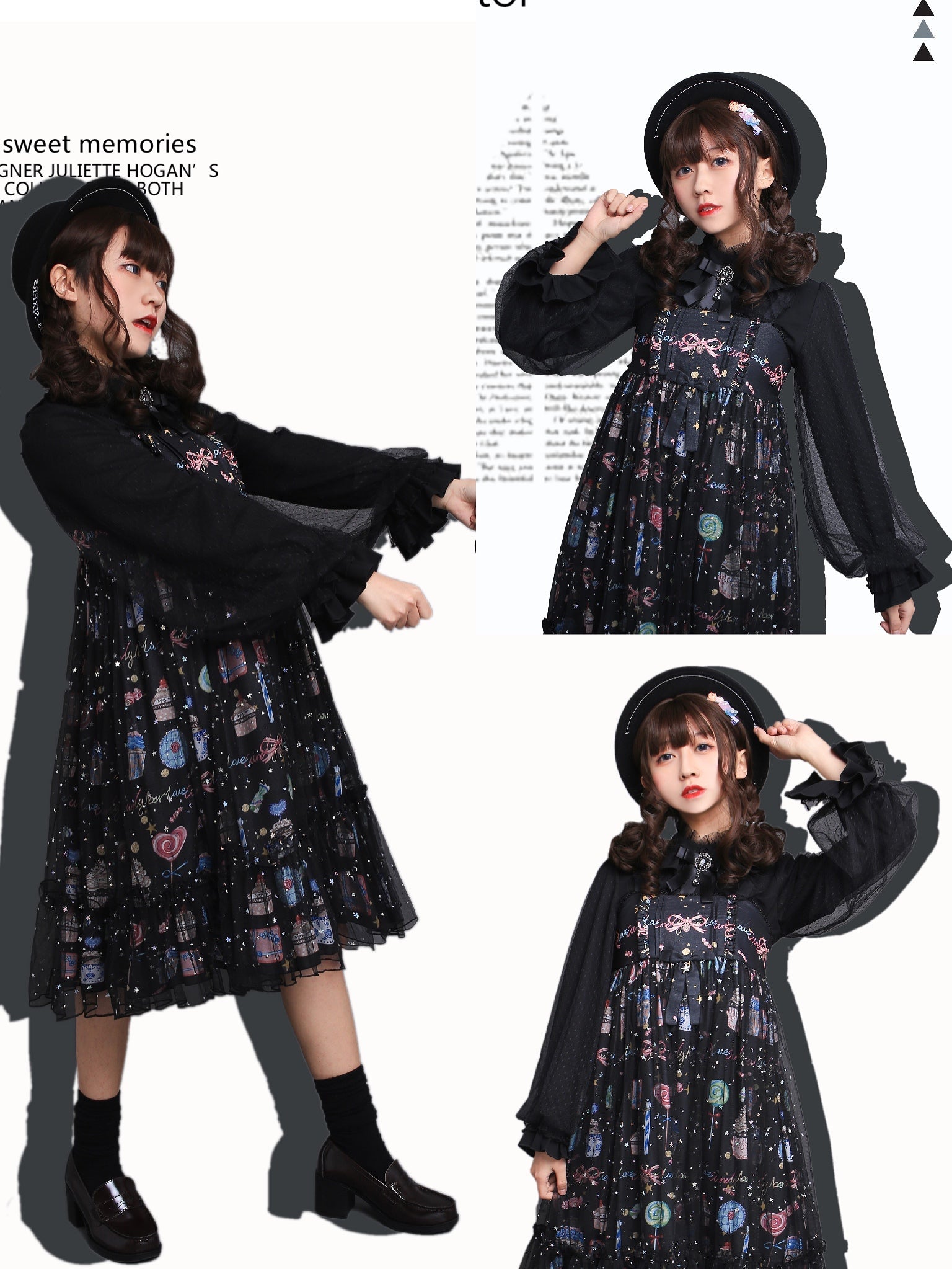 Dim Moonlight~Classic Lolita Chiffon Yarn Inner Blouse