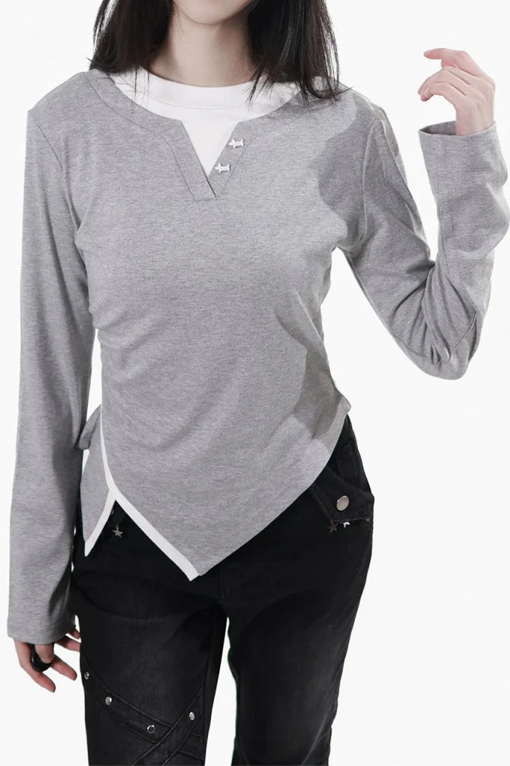 Cutout Design Slim Top