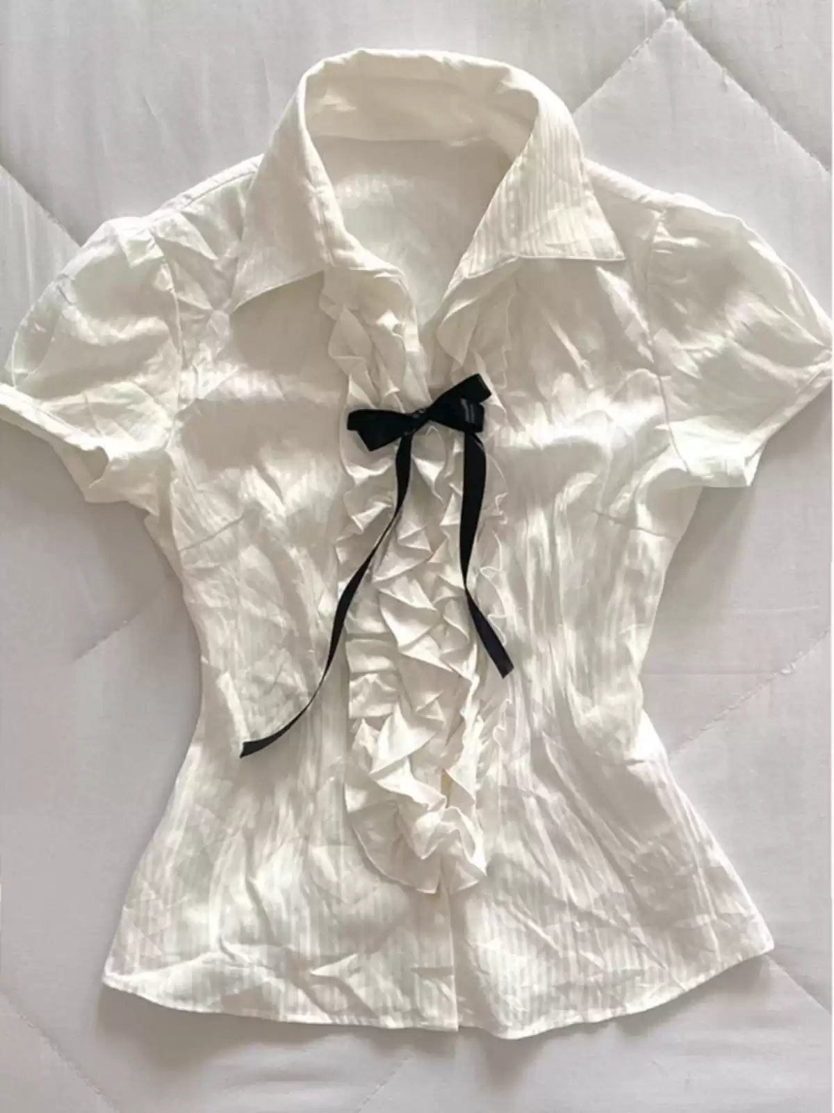 Vintage off-white striped shirt