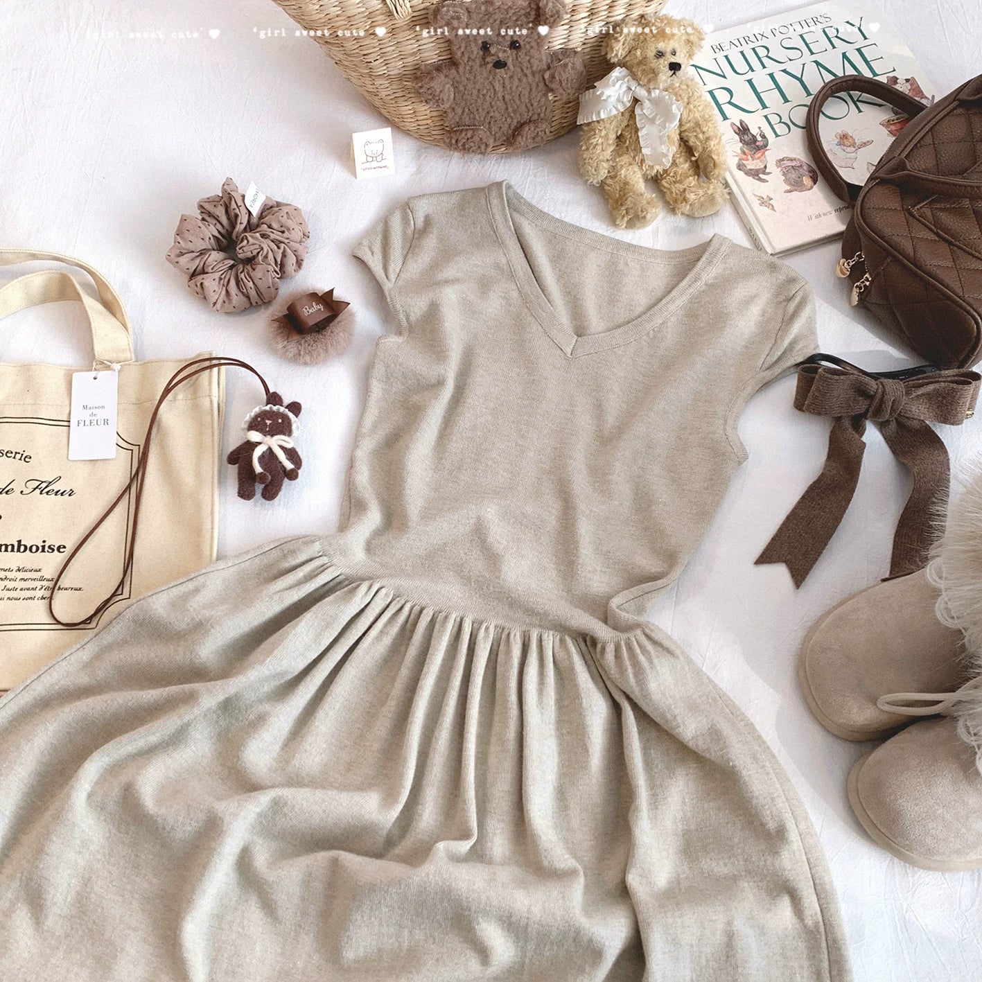 Final Clearance Elegant Slim-Fit Minimalist Layering Longline Sleeveless Knit Waist-Defining Dress