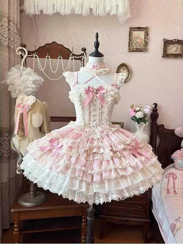 Pink Floral Ballet Princess Dress