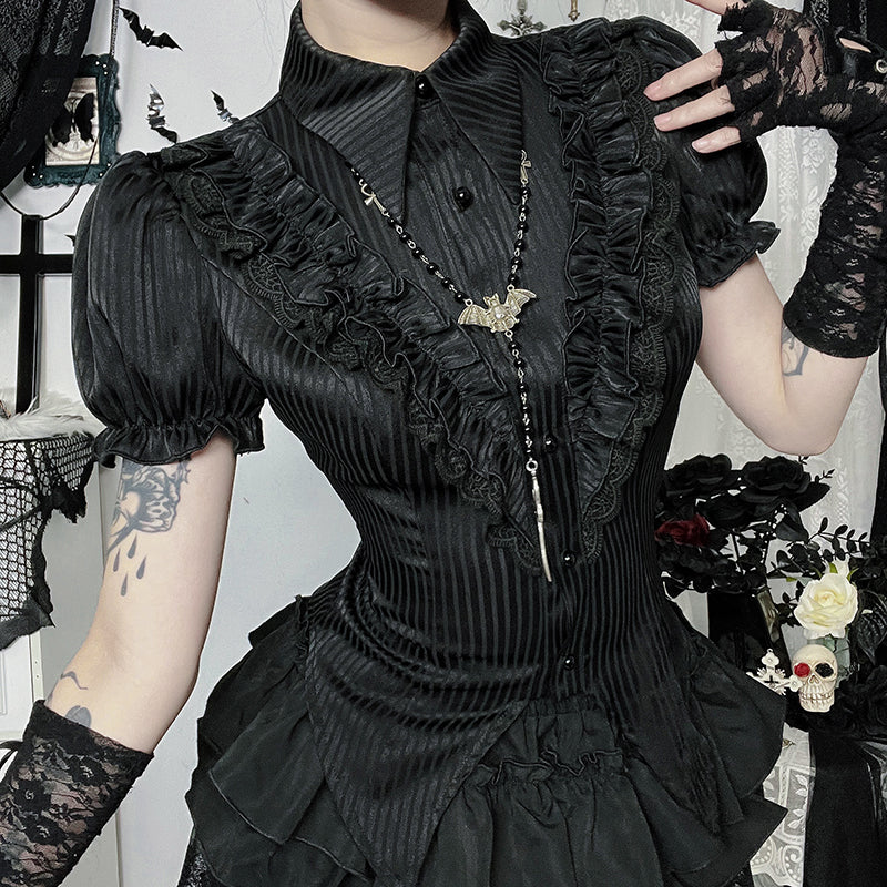 Gothic Puffy Sleeves Shirt