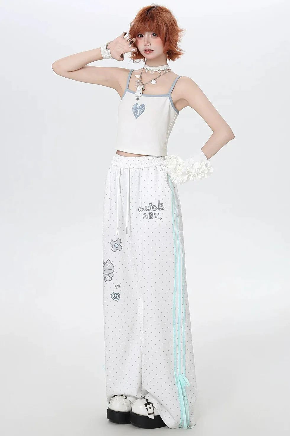 Polka Dot Casual Loose Pants