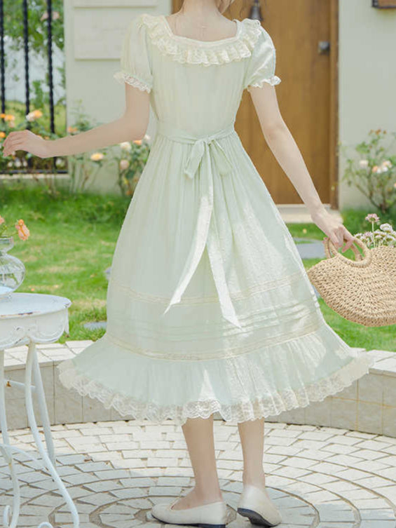 Fairy Cream Green Princess Dress