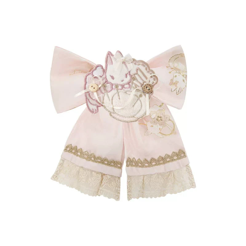 Chinese Pastel Top + Apron + Bow + Necklace + Brooch + Hair Accessories