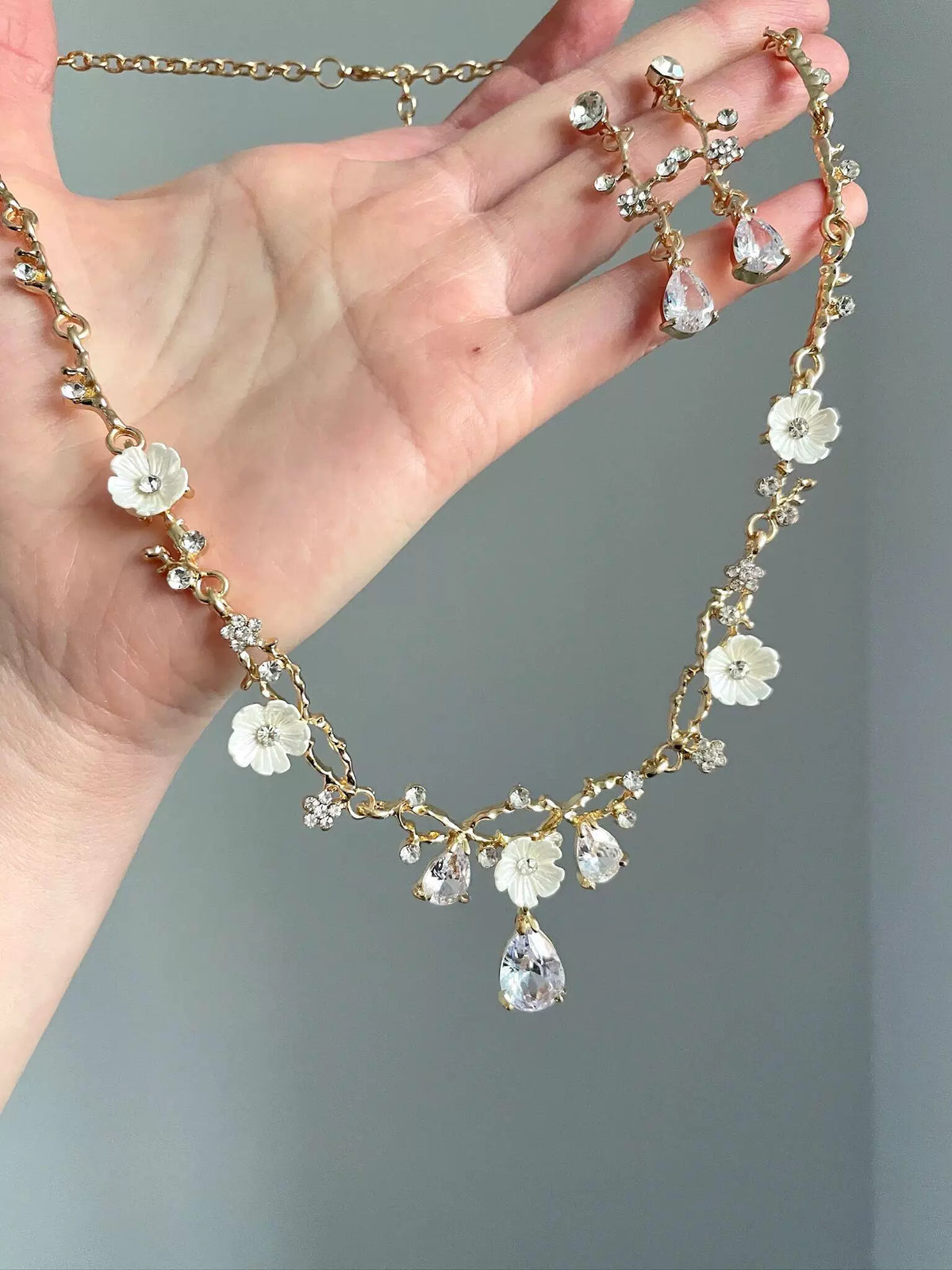 Vintage Rhinestone Flower Set