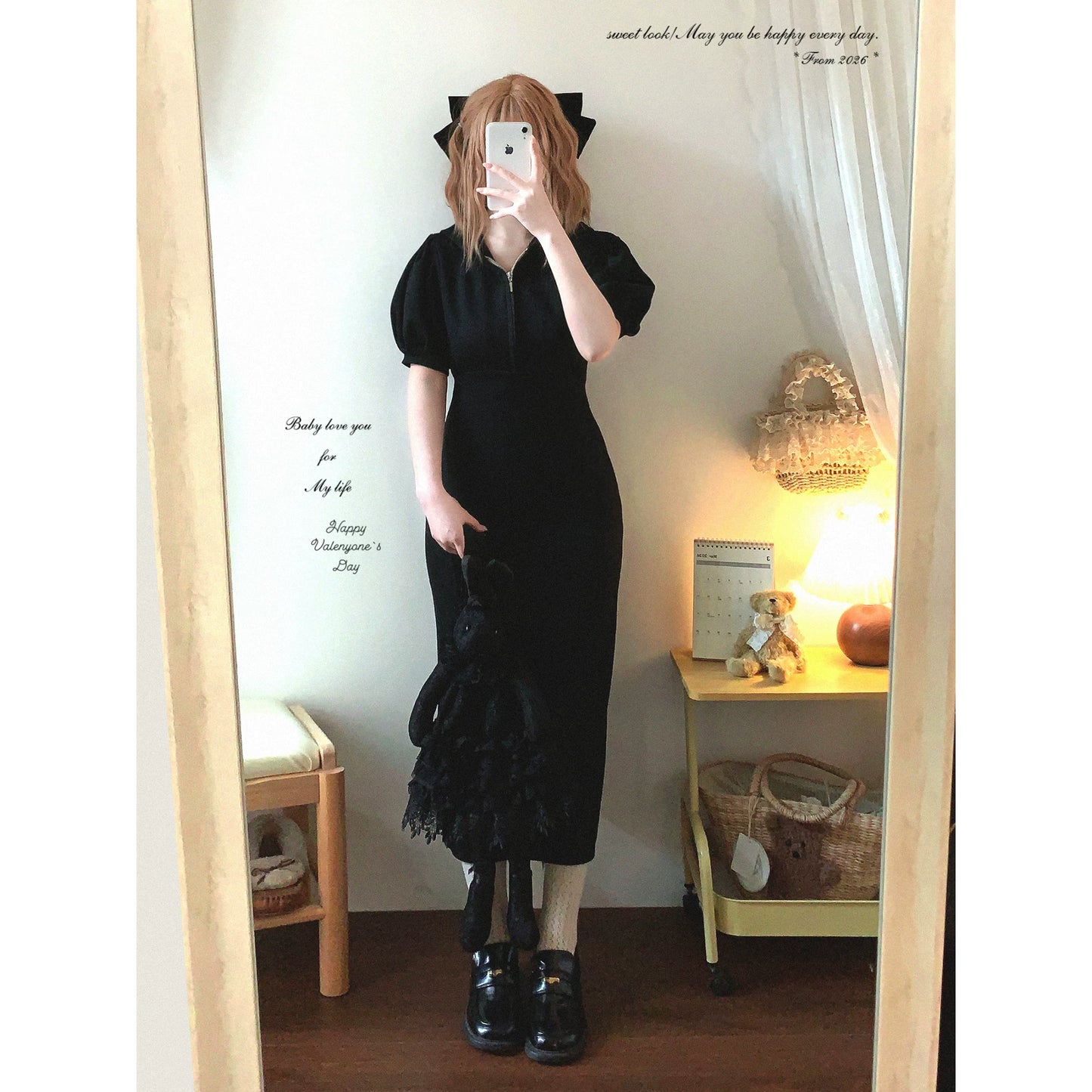 Last-Stock GR* Solid Color Minimalist Hooded Sweatshirt Dress, Casual Everyday, Versatile Zip-Front Dress