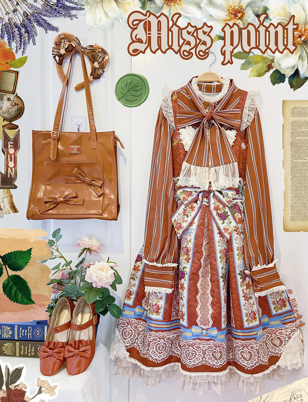 Chocolate Daily Light Sweet Stripe Lolita Blouse
