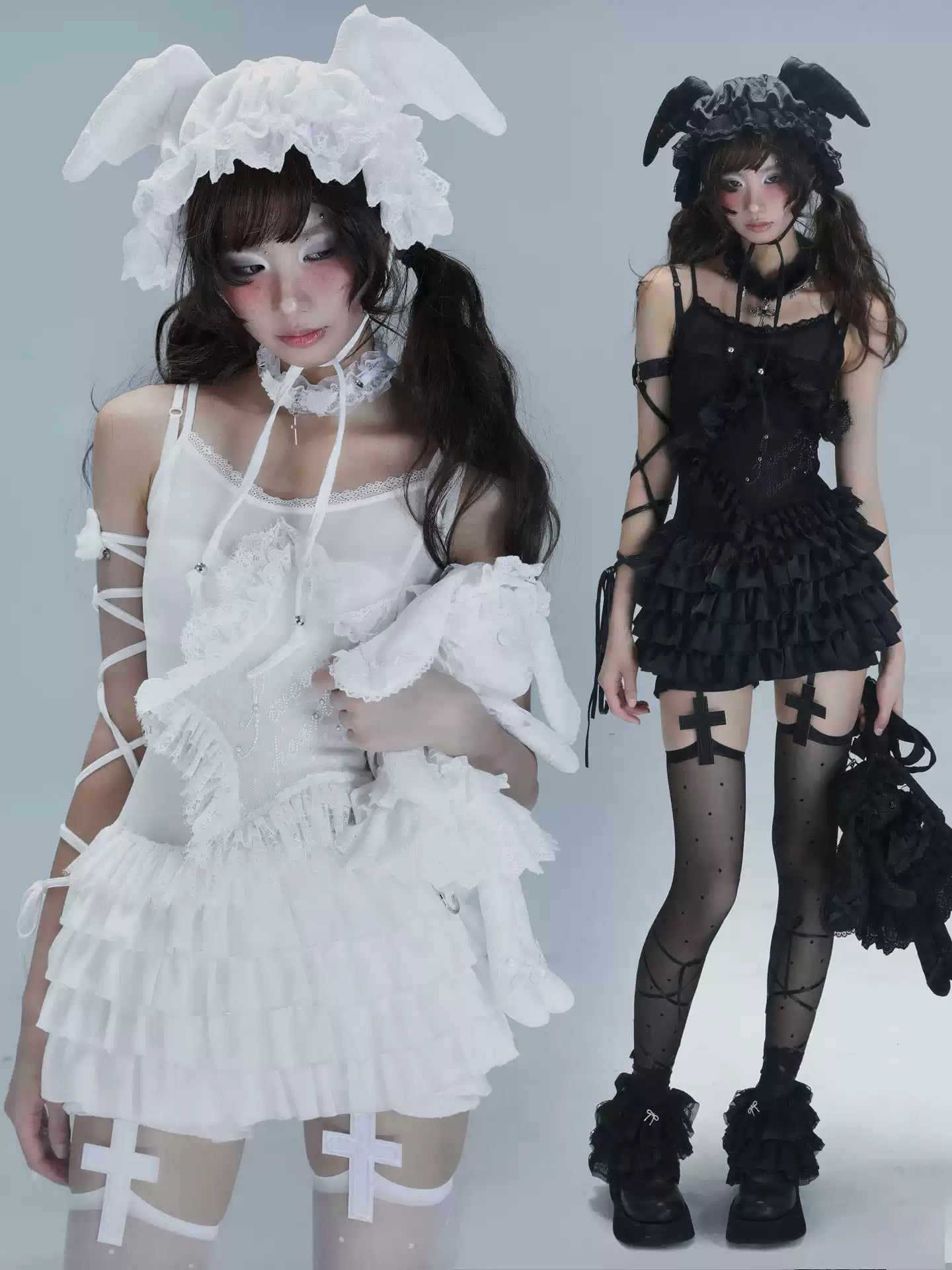 suspender ballet lace top