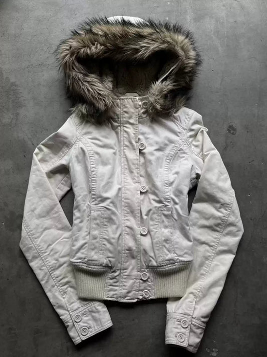 plush hooded jacket