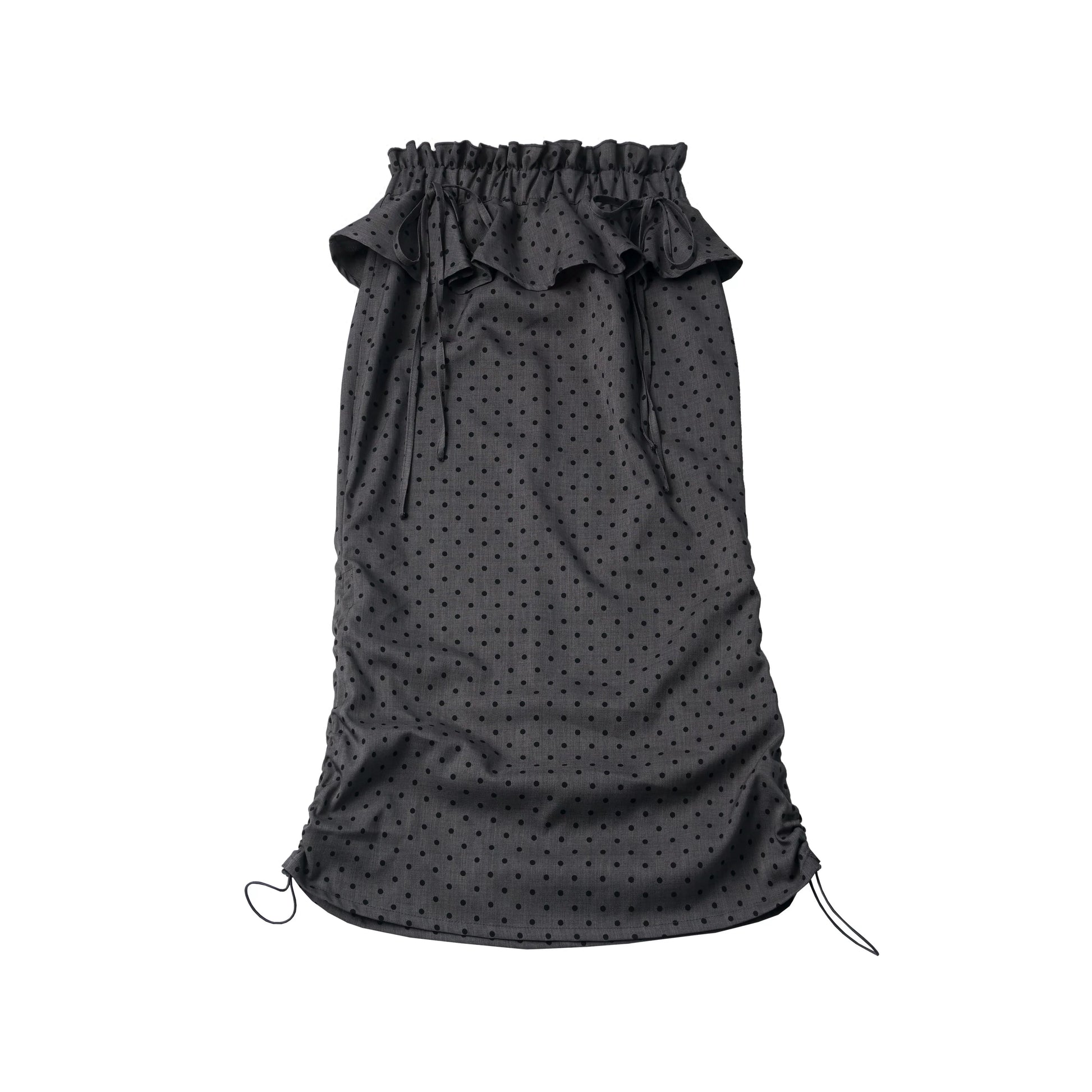 Ready Stock 【Black Fog】 Lightweight Chiffon Cardigan Sun Protection Jacket Summer Tank Dress Polka Dot Outfit Slimming
