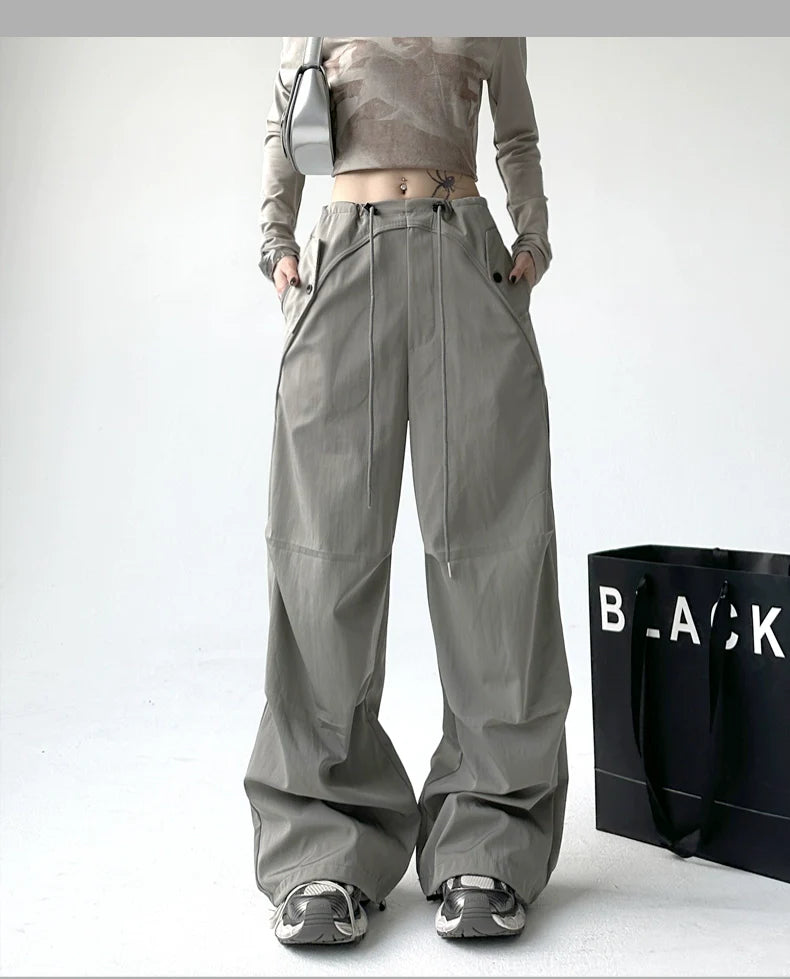 Utility Pocket Wide-Leg Trousers