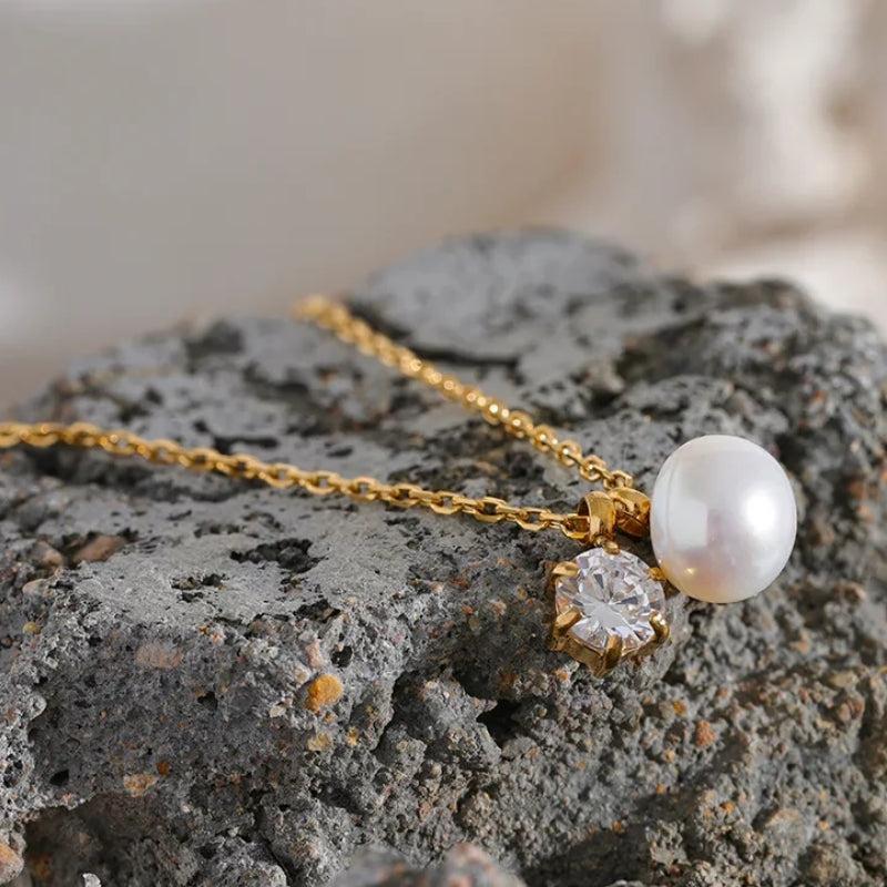 Pearl & Diamond Necklace