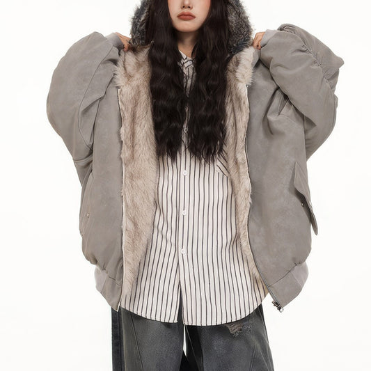 Cyber Angel Reversible Bomber Jacket