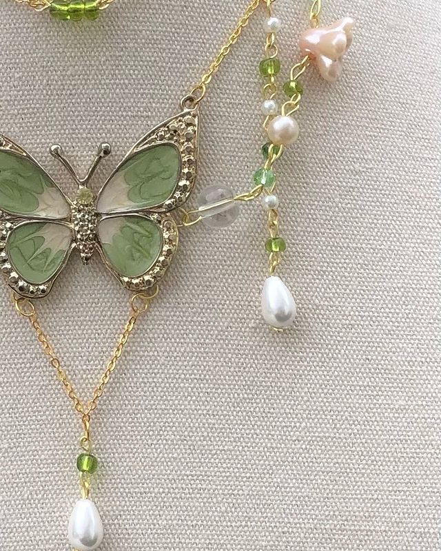 Fairy Green Butterfly Necklace