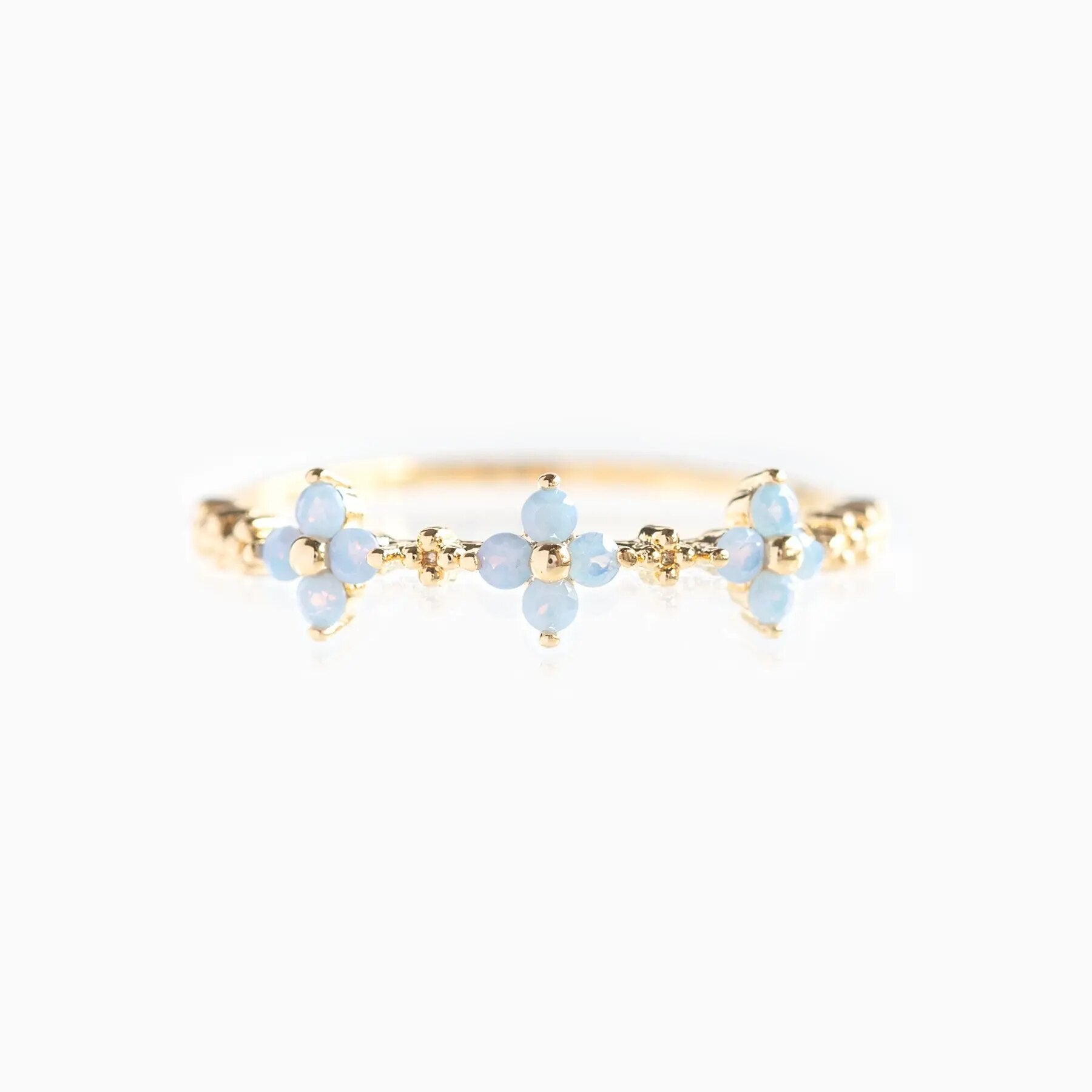 Dainty Stacking Babydoll Rings Plum blossom