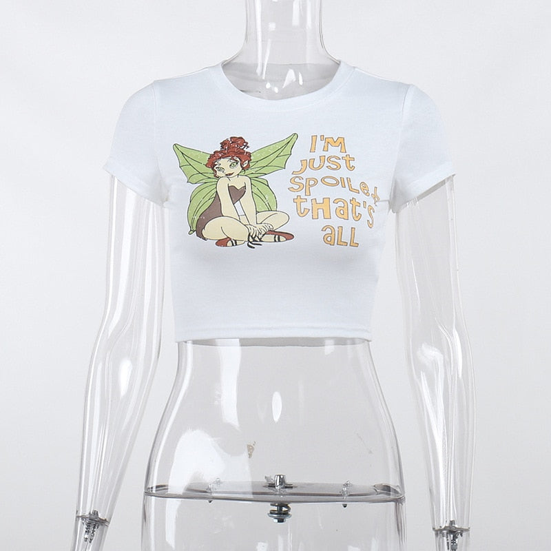 Fairycore Pixie Graphic Crop Top