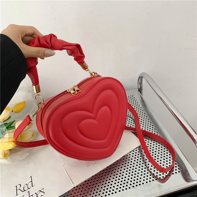 Lovecore Aesthetic Heart Shoulder Bag Red