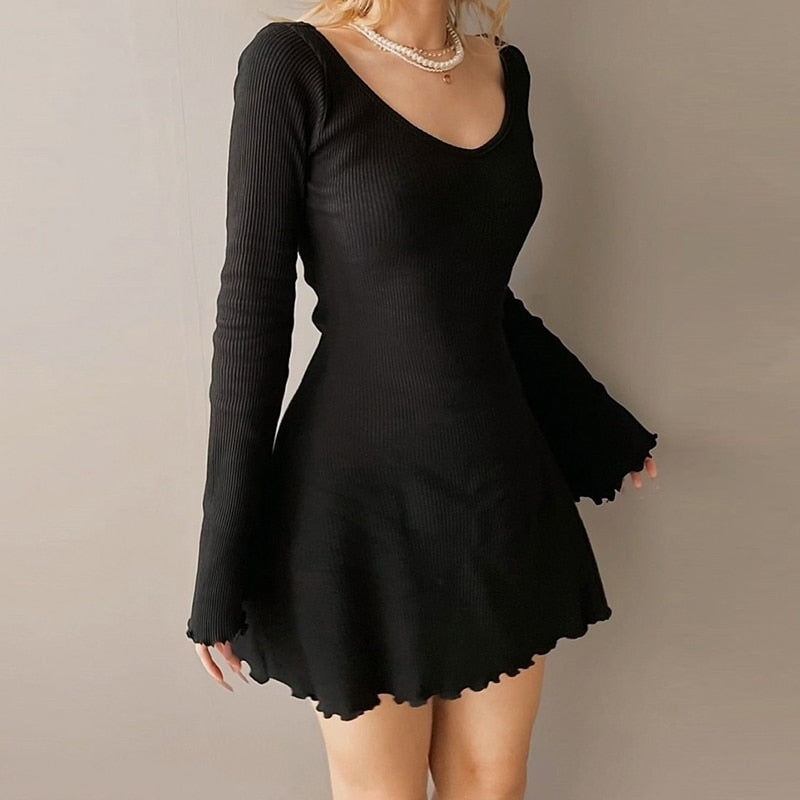 Soft Girl Elegant Flared A-line Dress