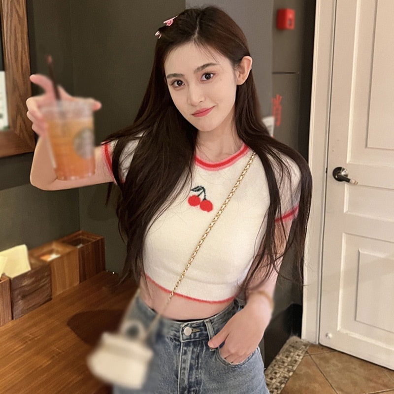 Sweet Cherry Soft Crop Top