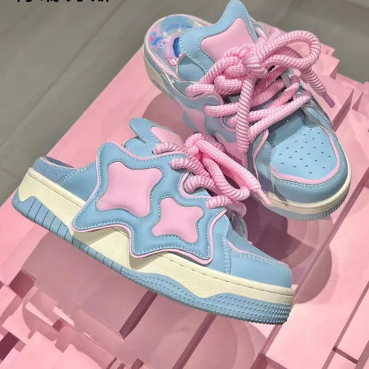 Star Girl Slip On Sneakers Blue
