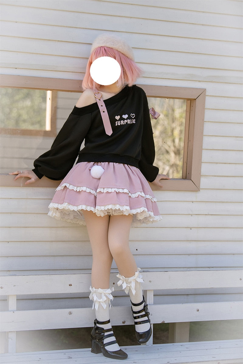 Sweet Lolita Surprise Sweatshirt Black