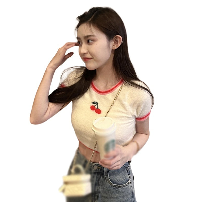 Sweet Cherry Soft Crop Top