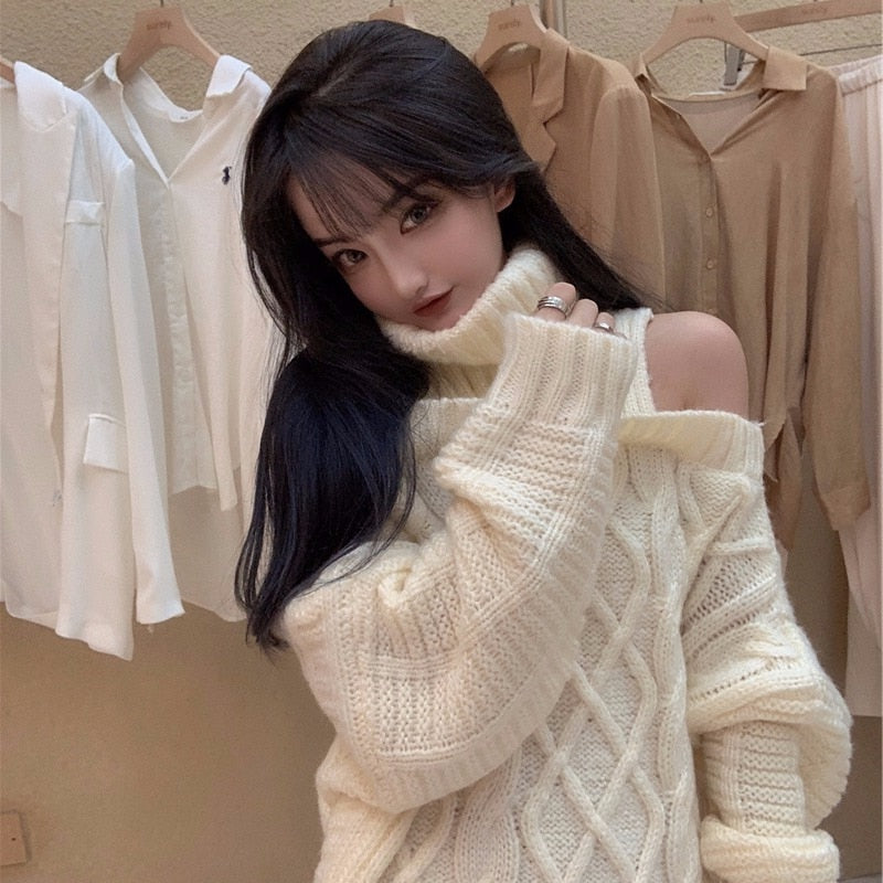 Soft Girl Sweater Turtleneck Pullover