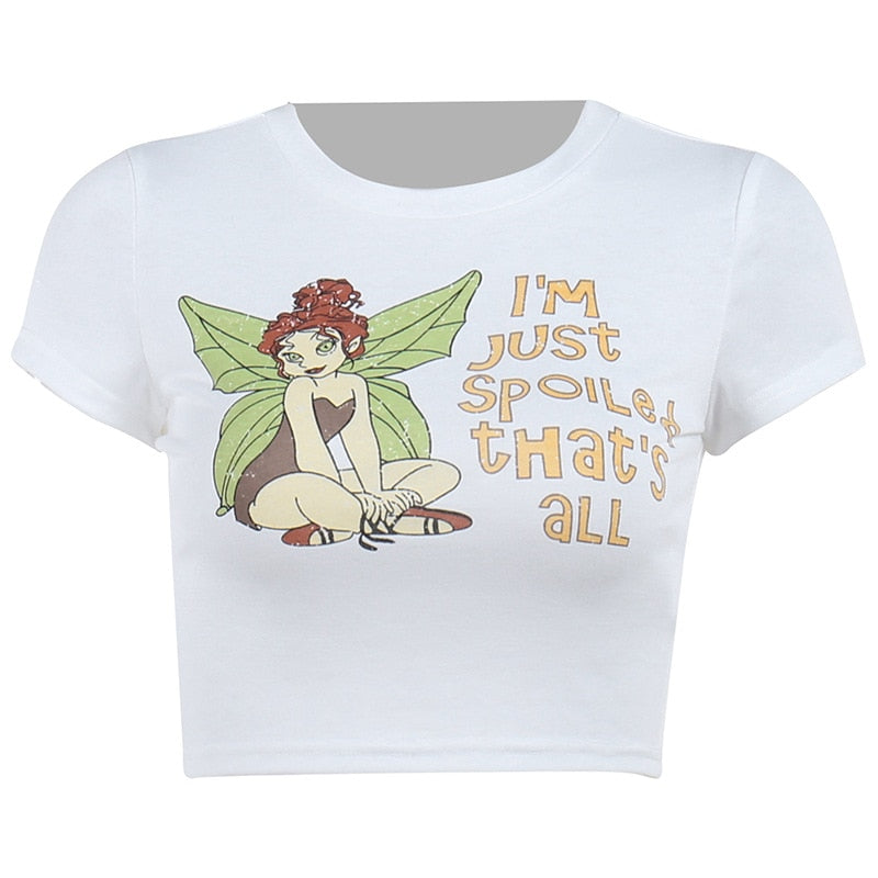 Fairycore Pixie Graphic Crop Top