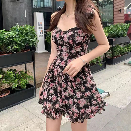 Soft Girl Aesthetic Floral Mini Dress