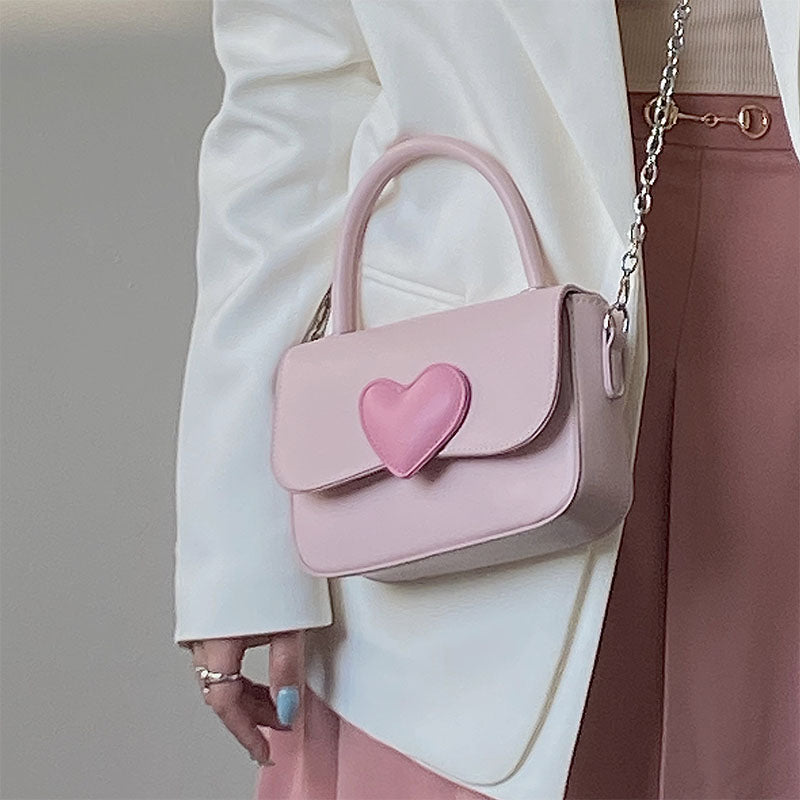 Dollette Kawaii Pink Heart Girly Handbag