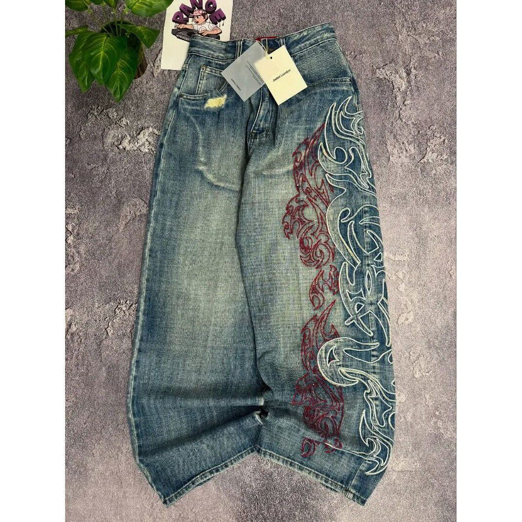 Retro Street Brand Jeans Pants