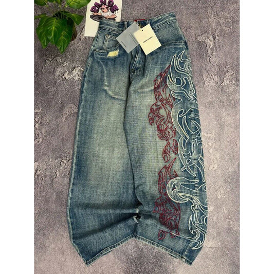 Retro Street Brand Jeans Pants