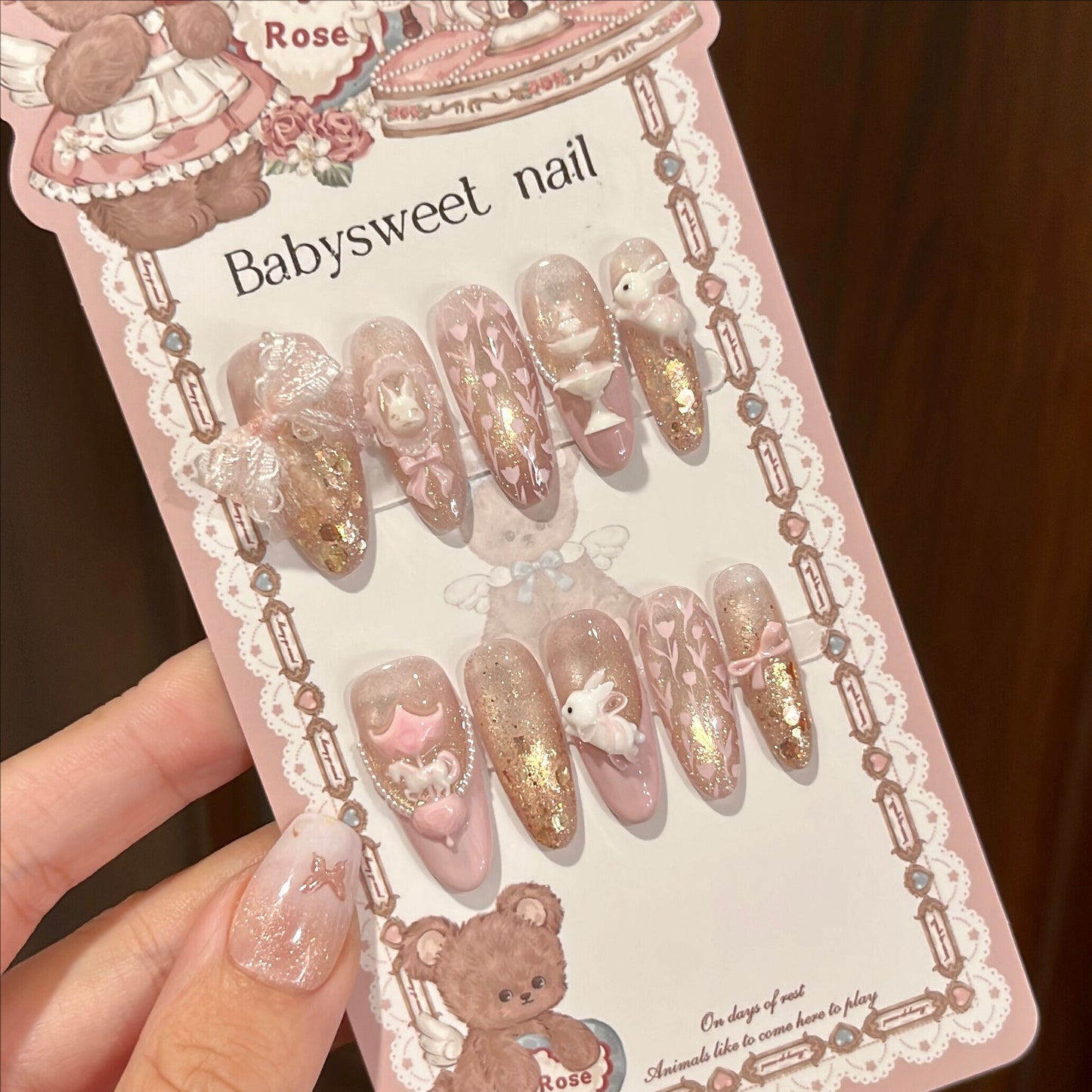 sweet rabbit doll nails
