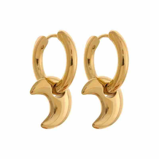 18k Moon Earrings