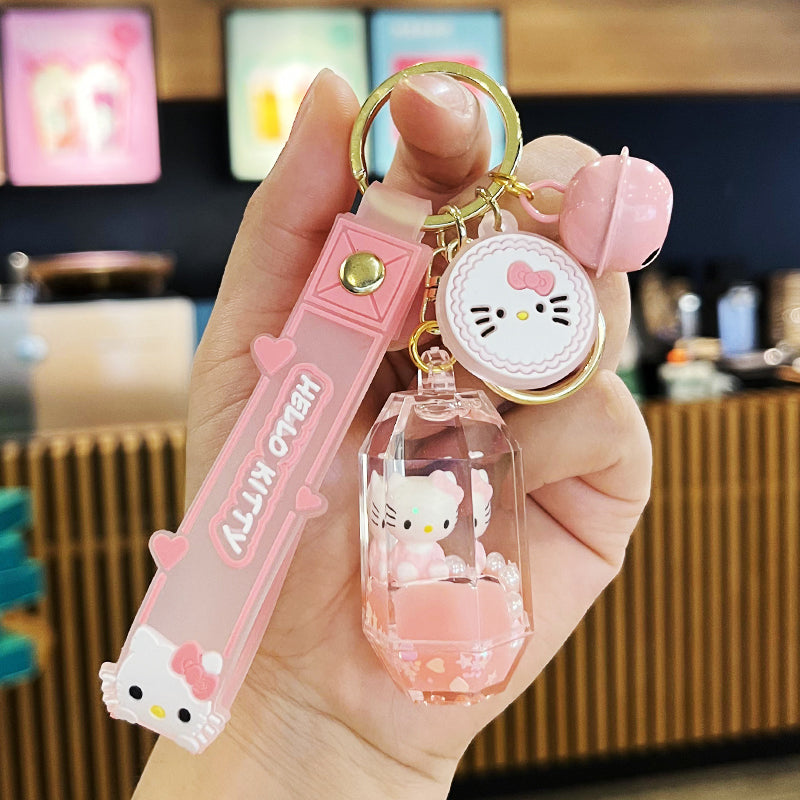 Cute KT quicksand keychain