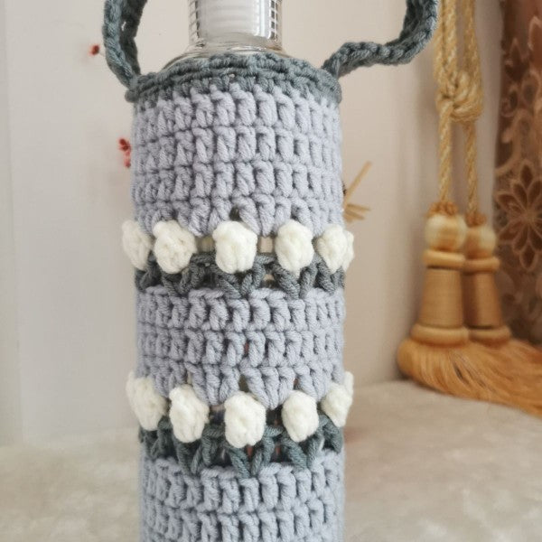 Handmade wool knitted portable thermos cup cover